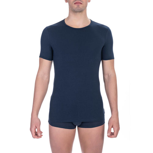 Blue Cotton Men's T-Shirt