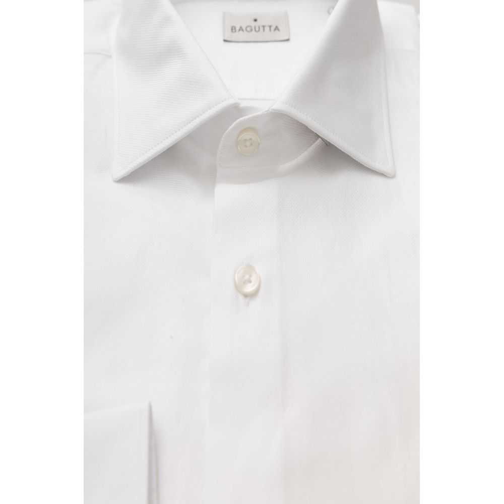 White Cotton Men Shirt