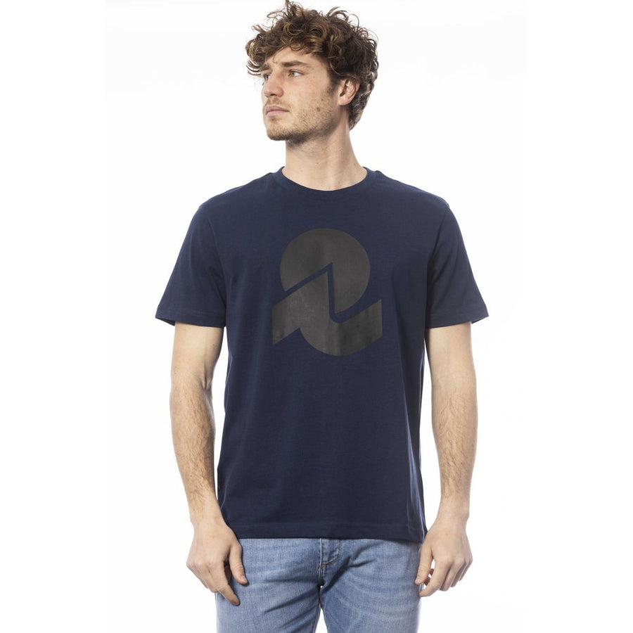 Blue Cotton Men's T-Shirt