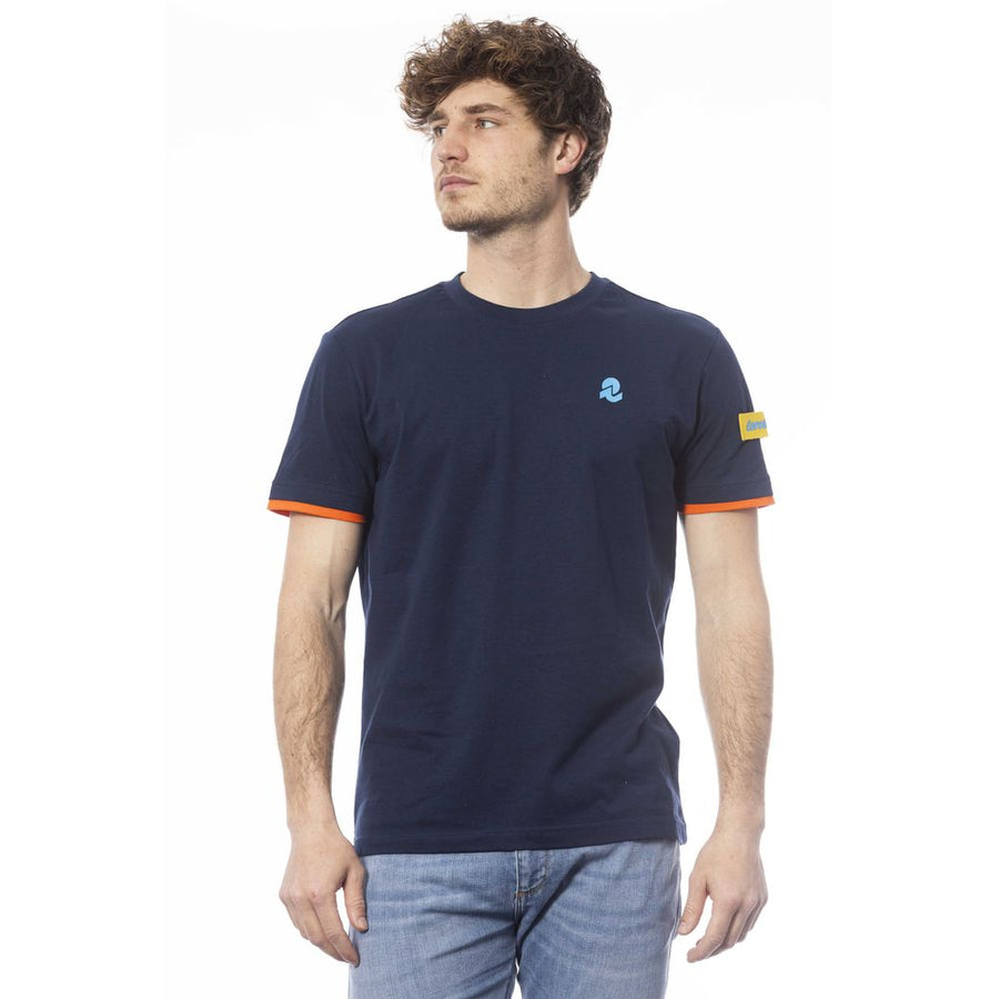 Blue Cotton Men's T-Shirt
