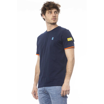 Blue Cotton Men's T-Shirt