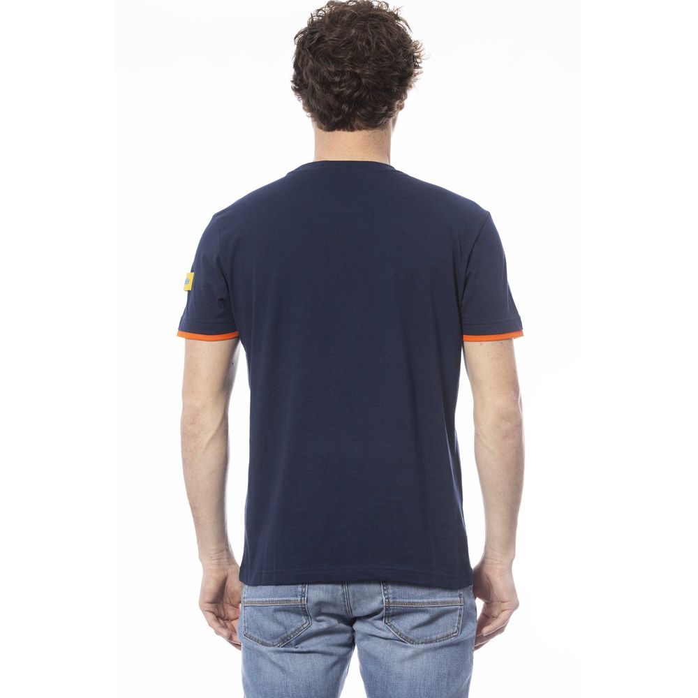 Blue Cotton Men's T-Shirt