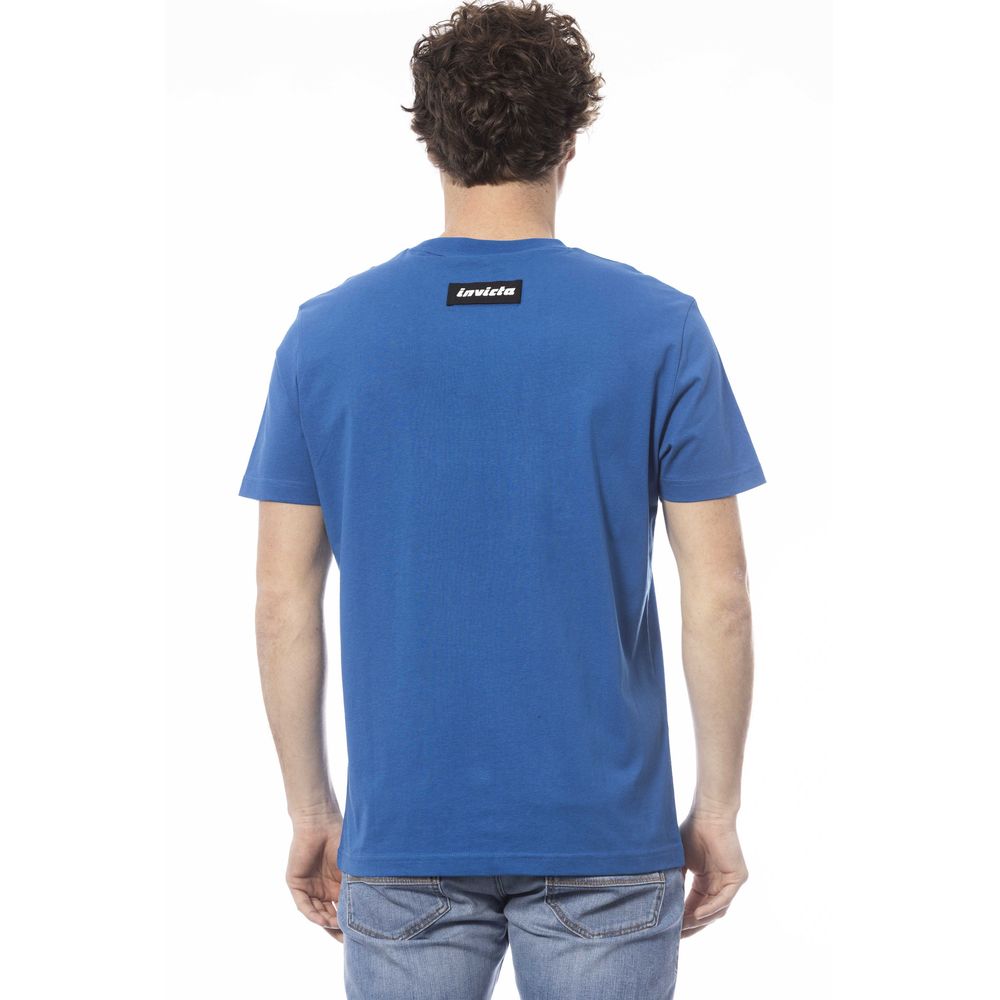 Blue Cotton Men's T-Shirt