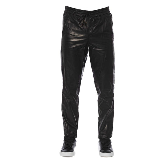 Black Lamb Leather Jeans & Pants