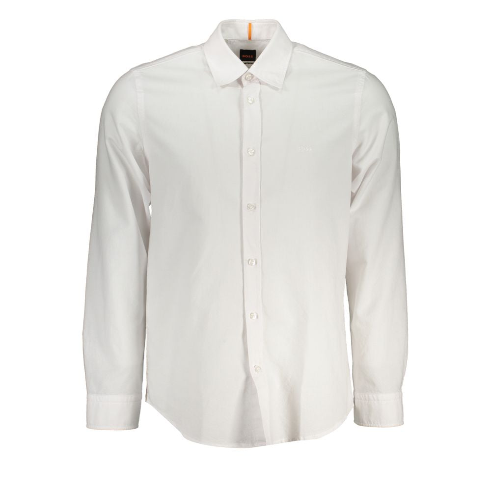 White Cotton Men Shirt