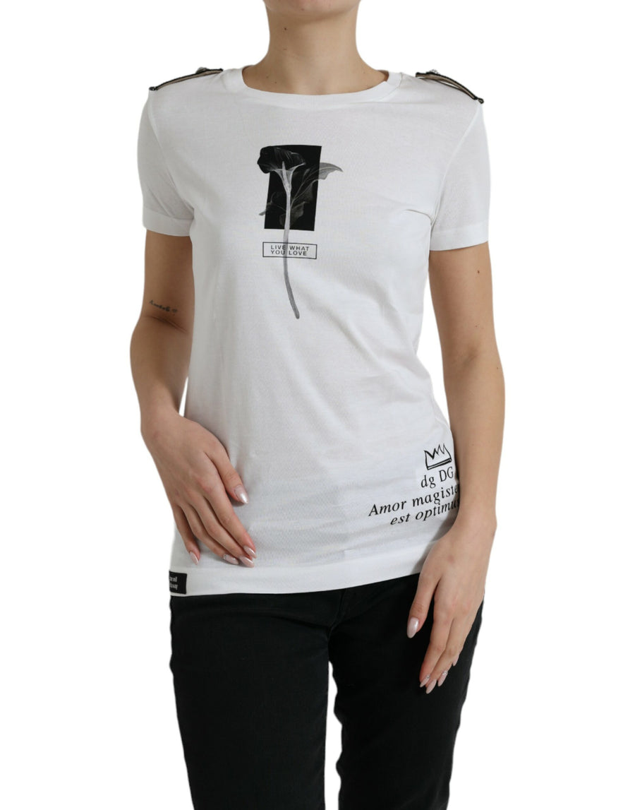 Elegant Monochrome Crew Neck T-Shirt