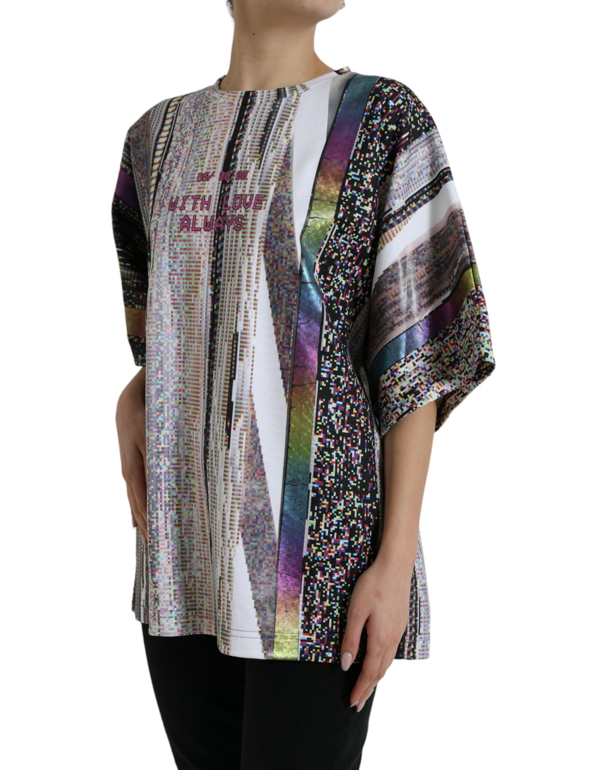 Chic Multicolor Round Neck Tee