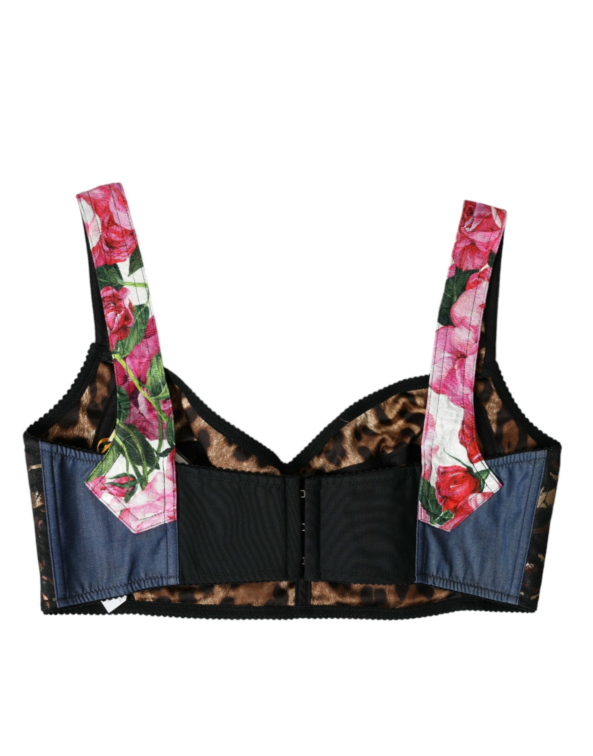 Floral Patchwork Bustier Crop Top