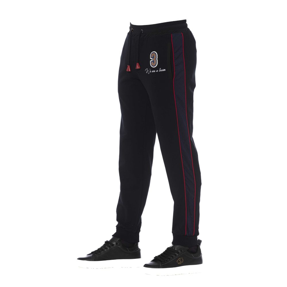 Black Cotton Men Sports Pants