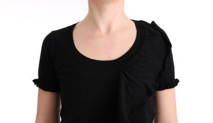 Elegant Black Lana Wool Top