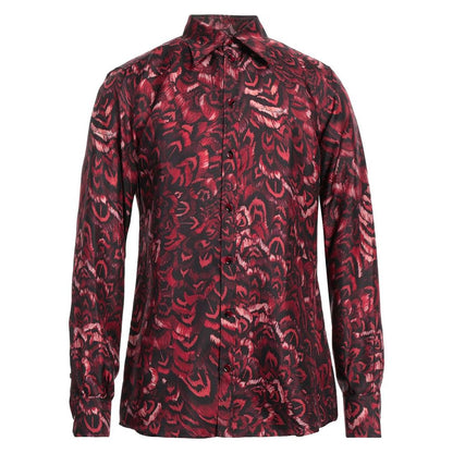 Red Silk Men Shirt