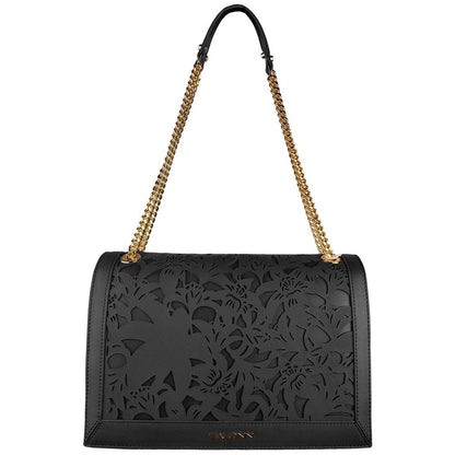 Black Calfskin Women Crossbody Bag