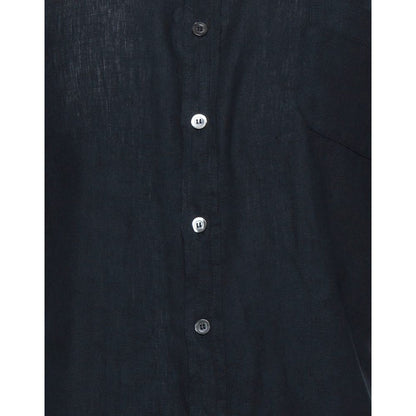 Midnight Blue Linen Shirt - Italian Craftsmanship