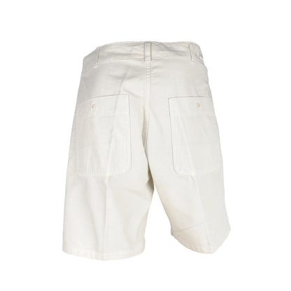 White Cotton Men's Bermuda Shorts