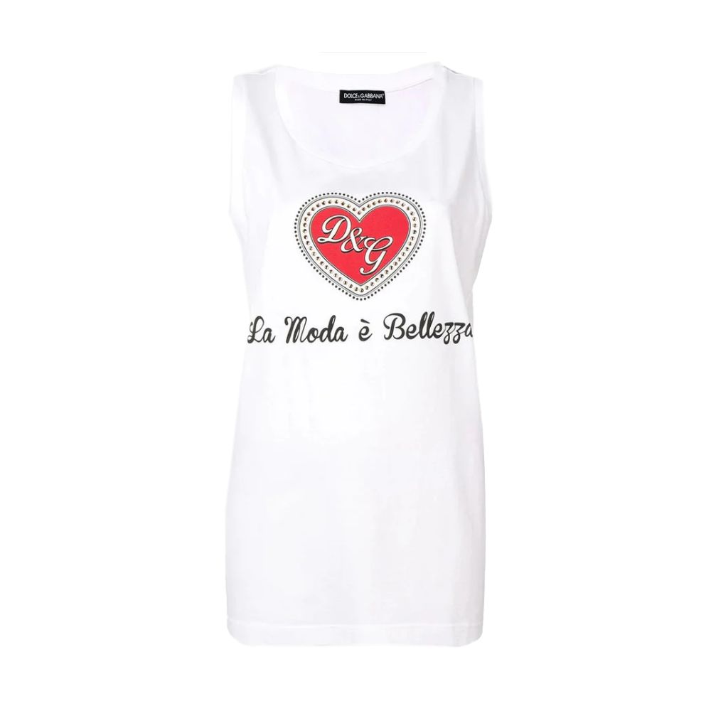 White Cotton Women's Tank Top