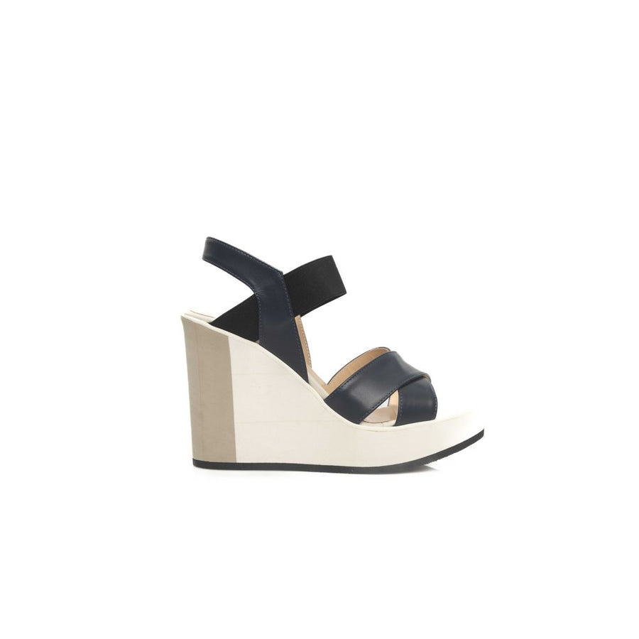 Blue Calfskin Women Sandal