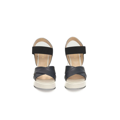 Blue Calfskin Women Sandal