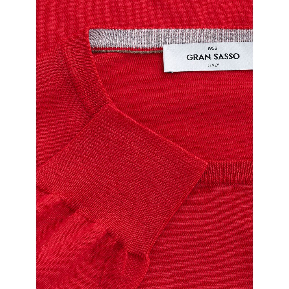 Elegant Red Wool Sweater for Men