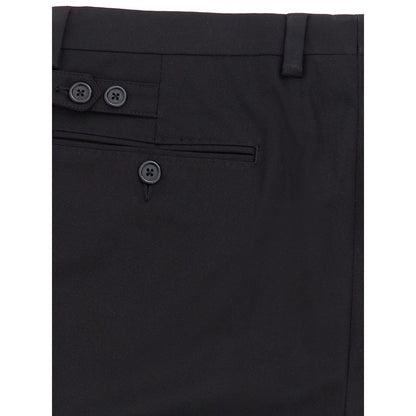 Elegant Black Cotton Pants for Men