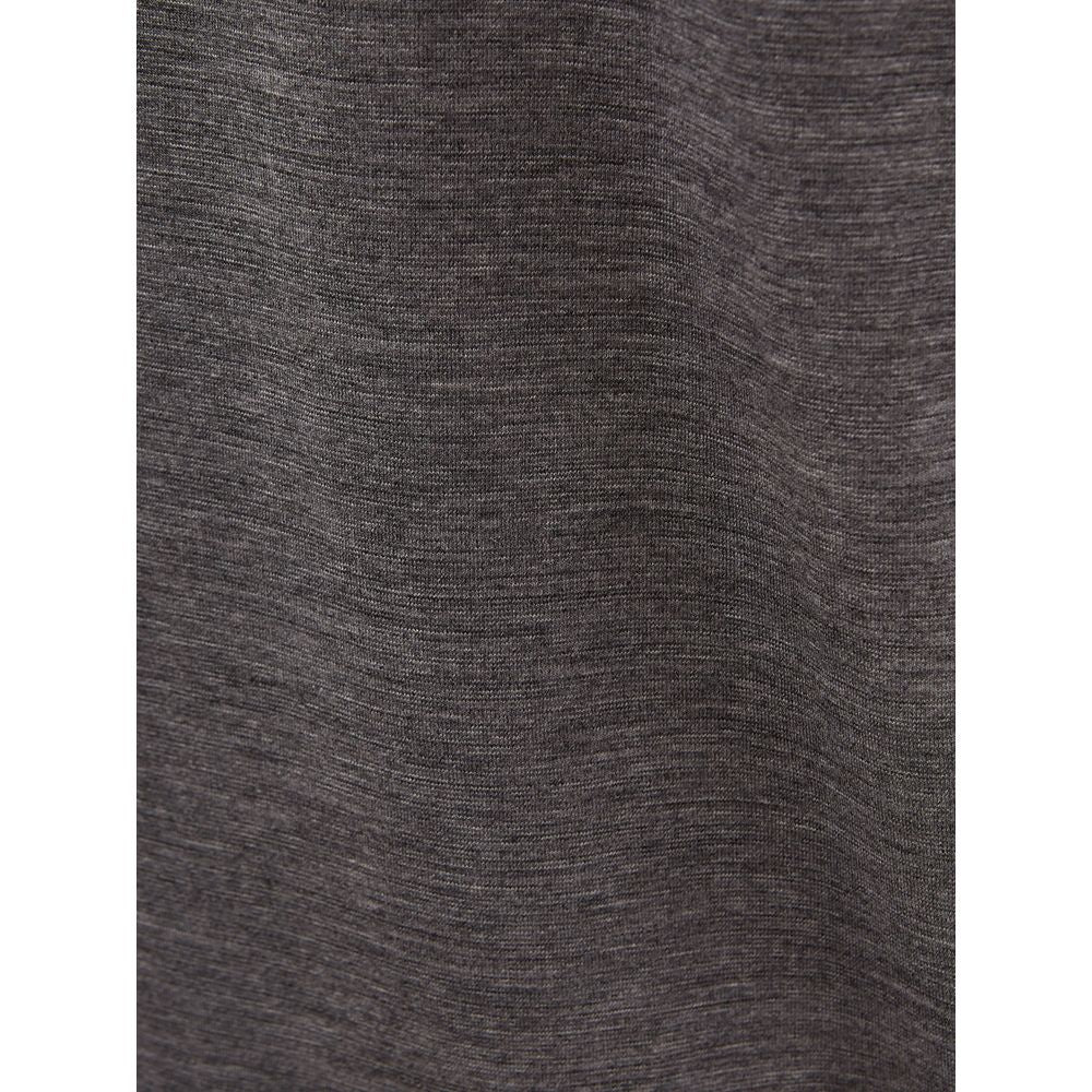 Elegant Gray Woolen Designer T-Shirt