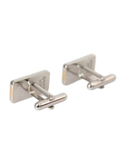 Silver Gold Plated Brass DG Logo Pin Cufflinks