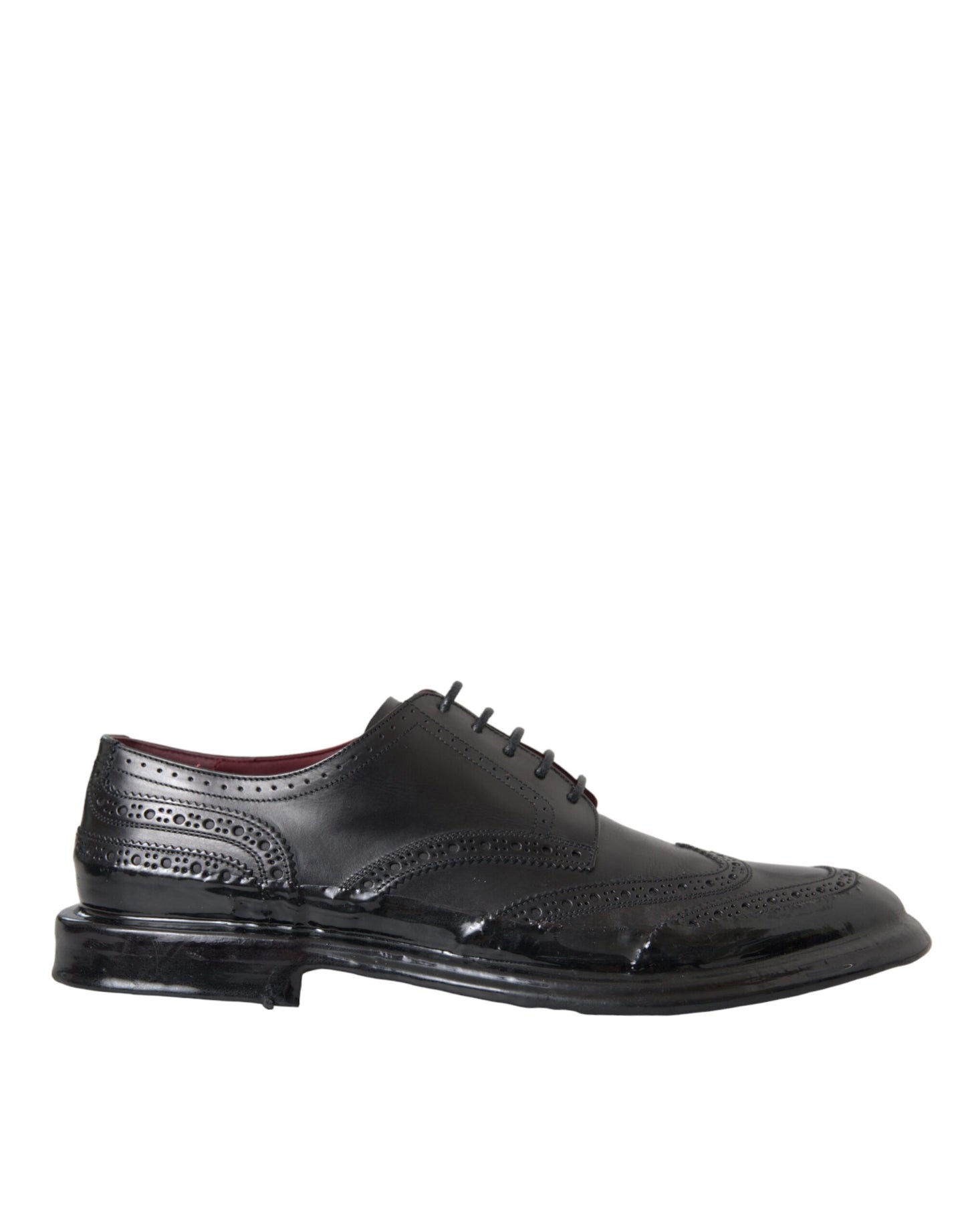 Black Leather Oxford Wingtip Formal Men Shoes