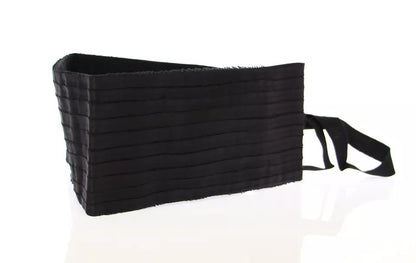 Black Silk Womens Waist Cummerbund