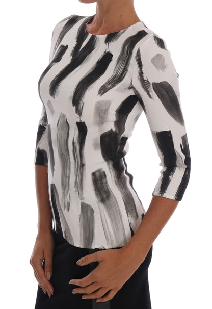 Elegant Striped Stretch Blouse