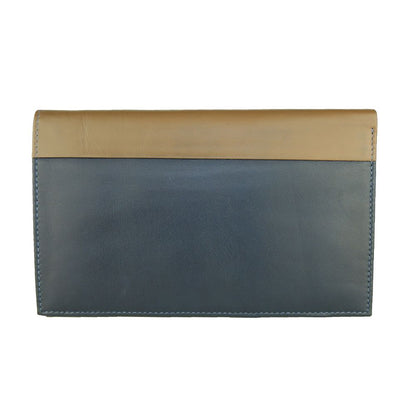 Blue Leather Men Wallet