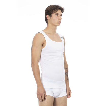 White Cotton Mens Tank Top