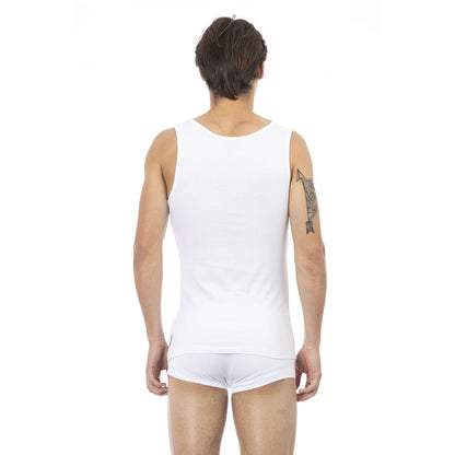 White Cotton Mens Tank Top