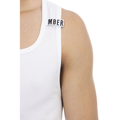 White Cotton Mens Tank Top