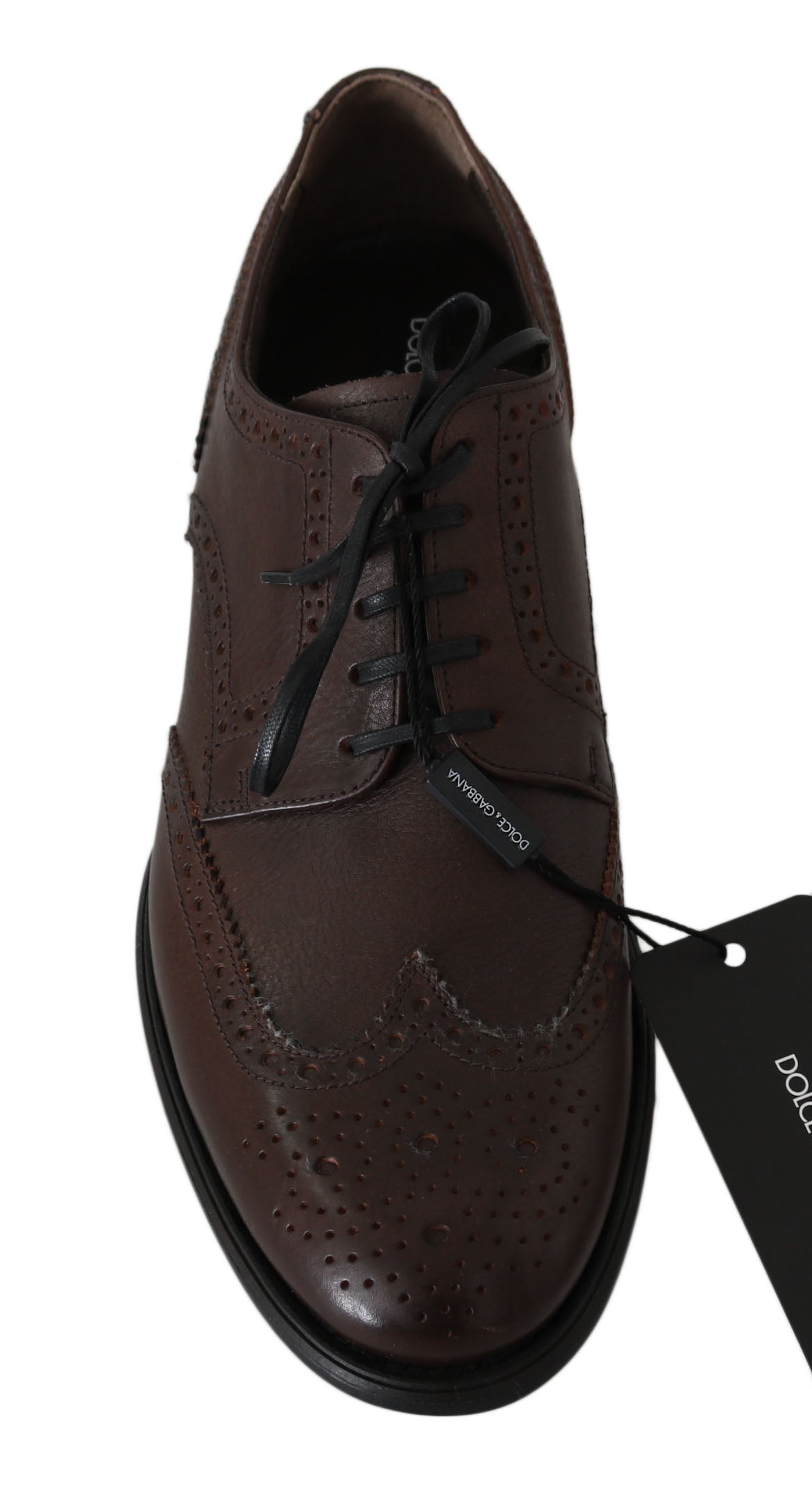 Elegant Brown Leather Derby Brogues