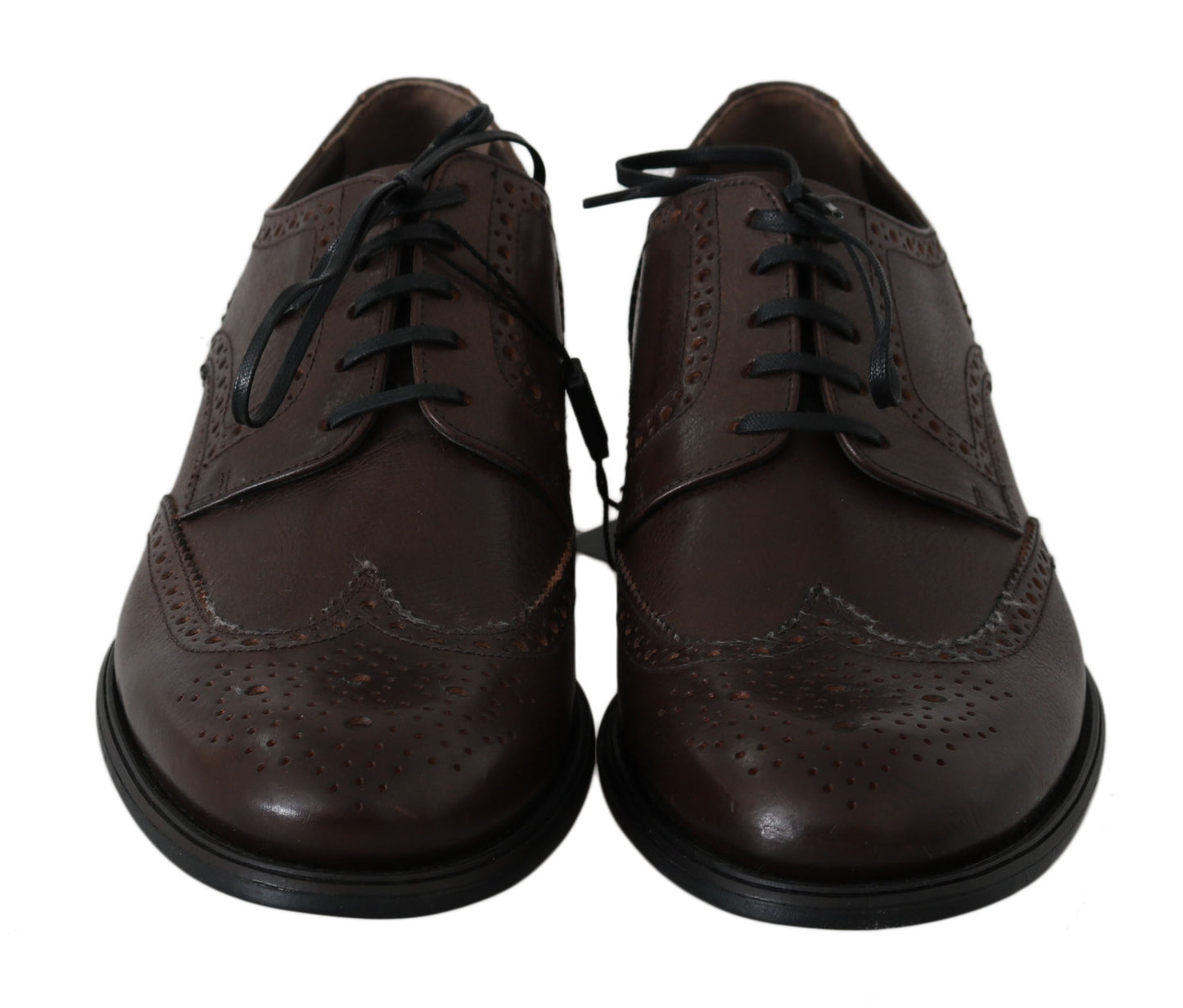 Elegant Brown Leather Derby Brogues