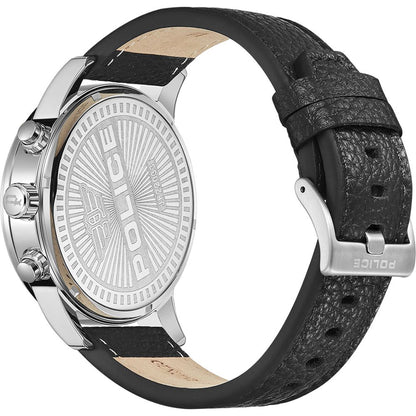 Black Leather Bracelet Watch
