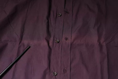 Dark Violet Cotton Dress GOLD Men Formal Shirt