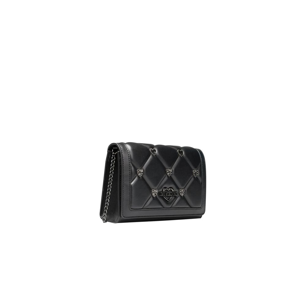 Black Polyethylene Women Crossbody