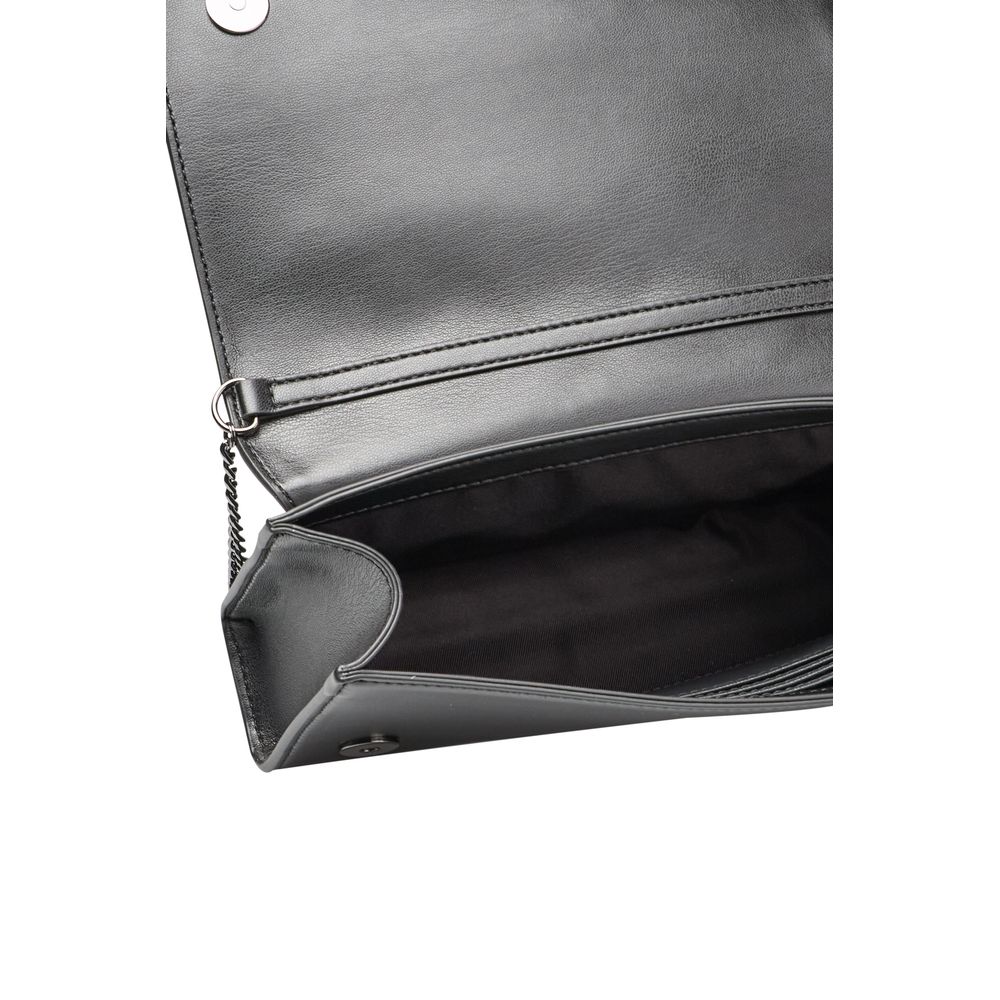 Black Polyethylene Women Crossbody