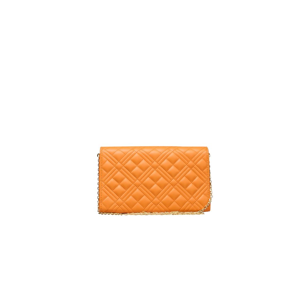 Orange Polyethylene Women Crossbody Bag