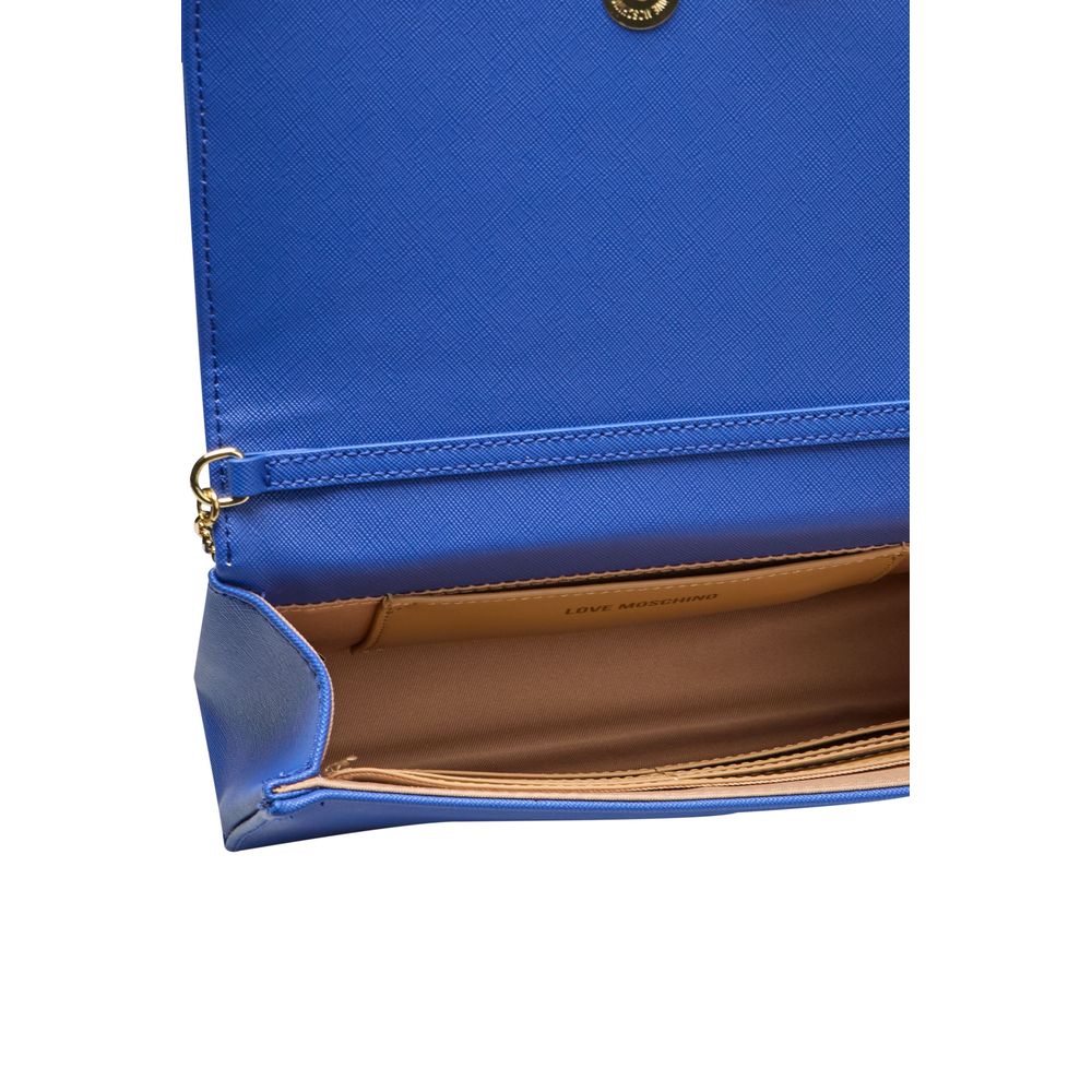 Blue Polyethylene Women Crossbody Bag