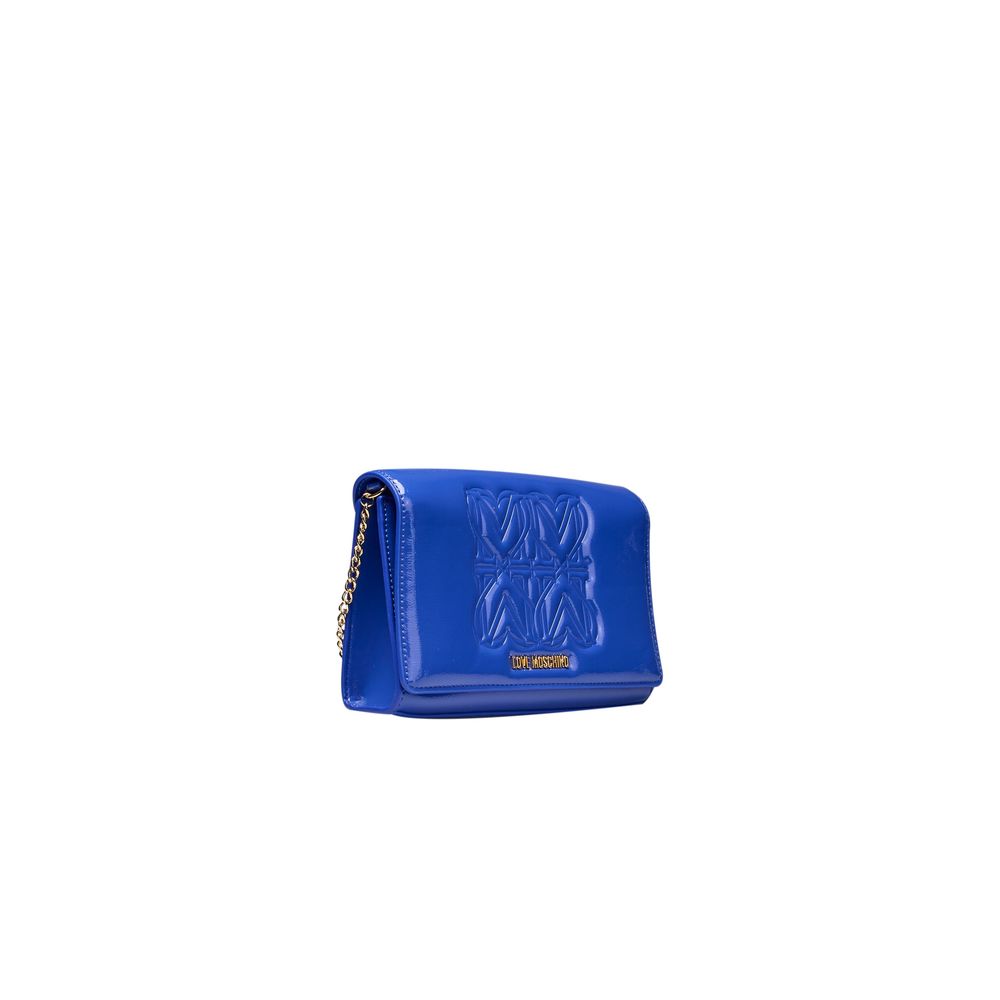 Blue Polyethylene Women Crossbody Bag