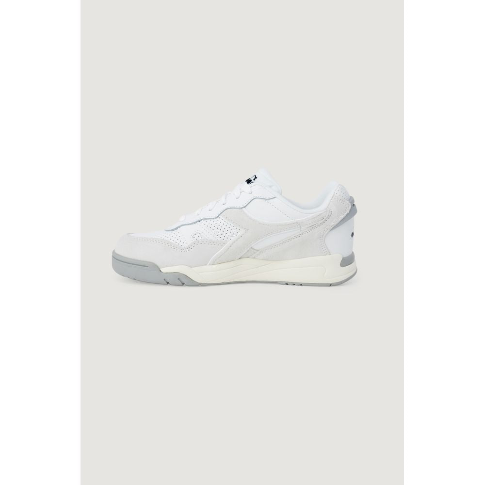 White Artificial Leather Athletic Sneakers
