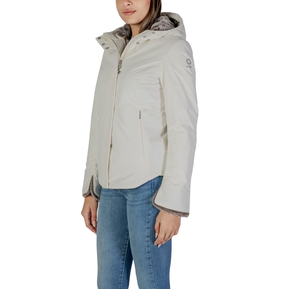 Cream Polyester Coat
