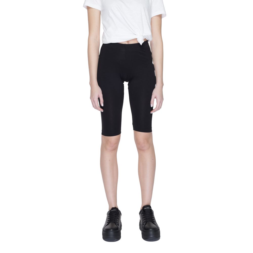 Black Cotton Bermuda Shorts