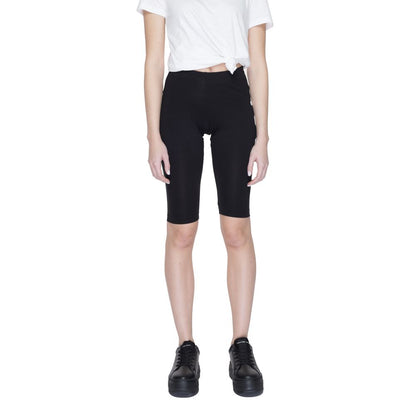 Black Cotton Bermuda Shorts