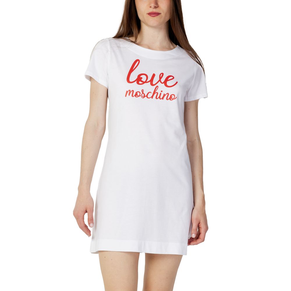 White Cotton Short Dress