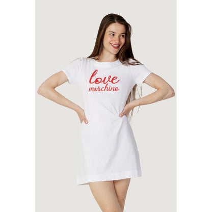 White Cotton Short Dress