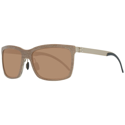 Brown Metal Sunglasses