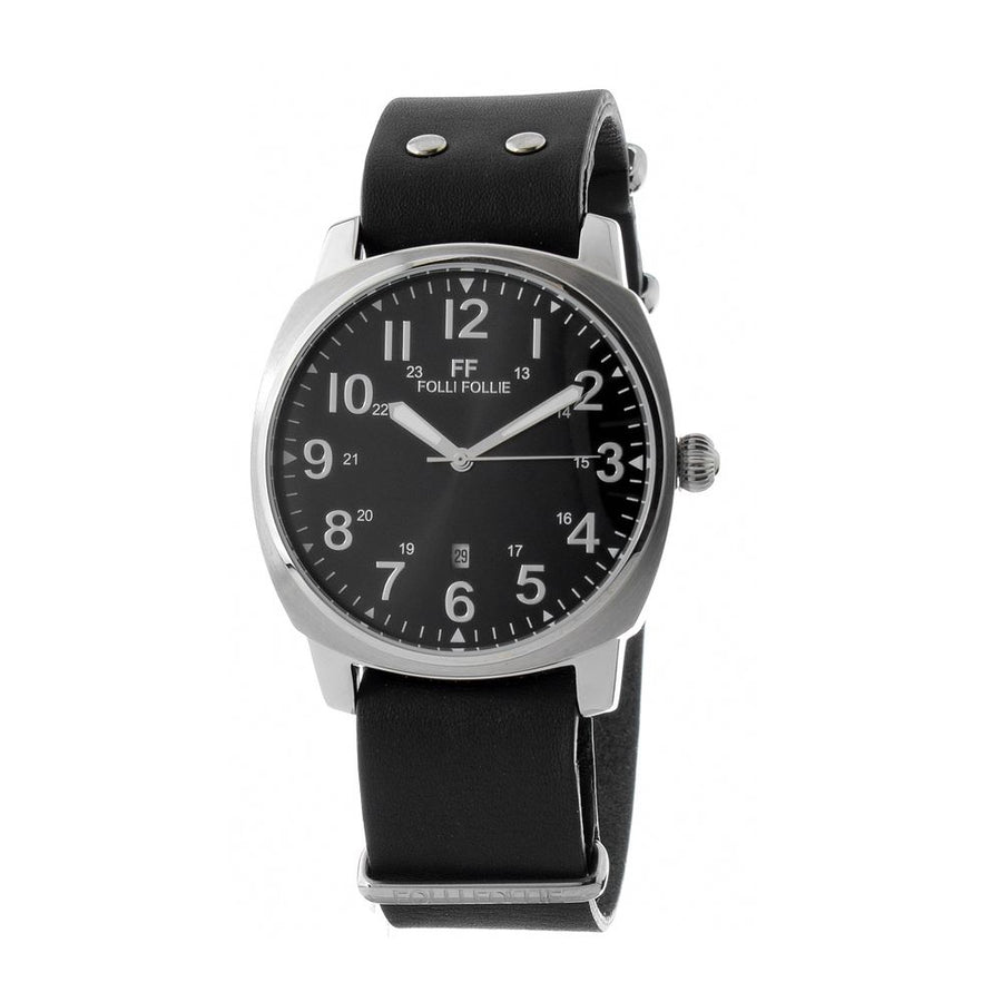 Black Leather Watch