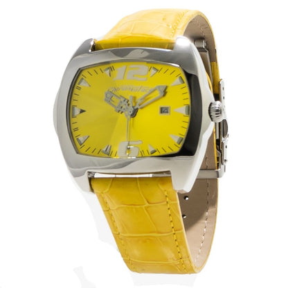 Yellow Leather Dress Watch